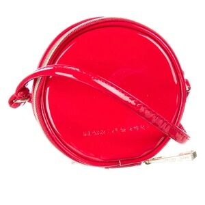 Marc Jacobs Mini Red Patent Leather Purse 4” Circle Bag Shiny Trendy NWT